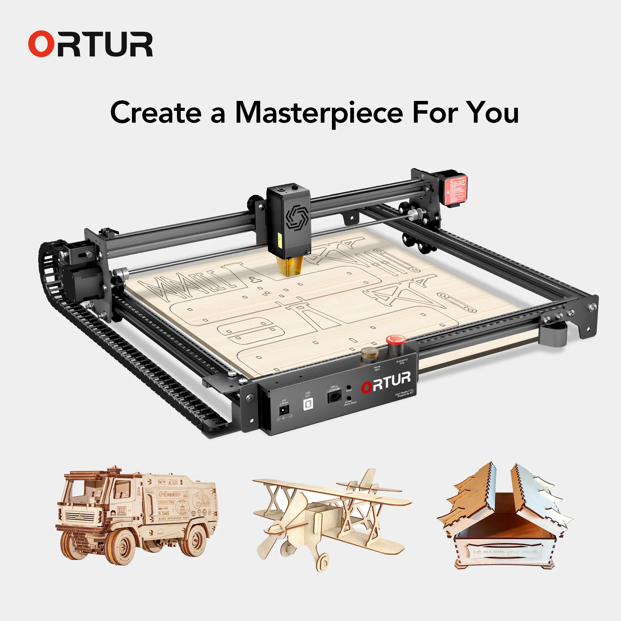 ORTUR LASER 2 PRO S2 Upgraded DIY Compressed Spot 5W 10W Output Power Fast High Precision PAPER CUT MACHINE For Metal Wood
ORTUR LASER 2 PRO S2 Upgraded DIY Compressed Spot 5W 10W Output Power Fast High Precision PAPER CUT MACHINE For Metal Wood