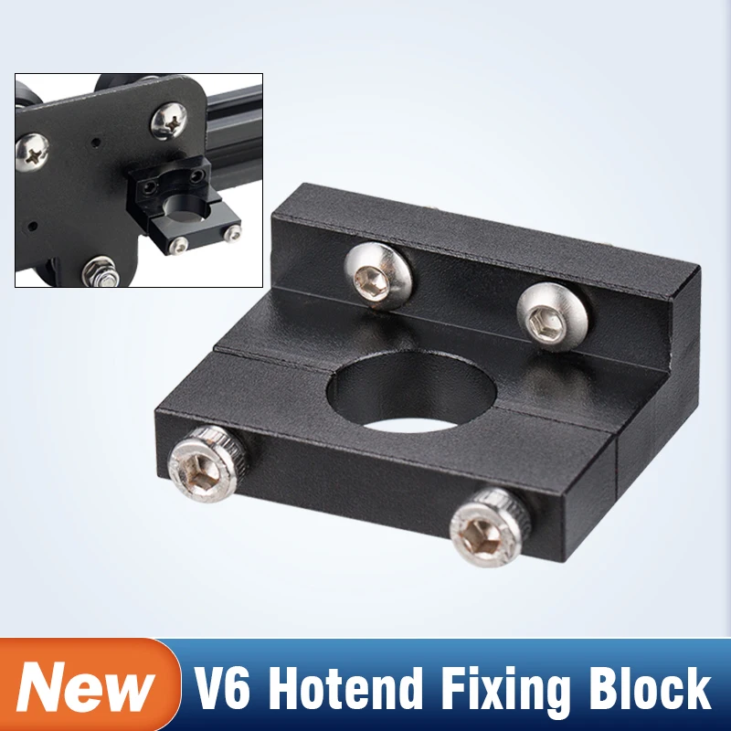 

V6 Hotend Fixed Block E3D V6 Volcano Bracket for 3D Printer Accessories Ender3 CR10 Series Extruder Assembly Aluminum Block