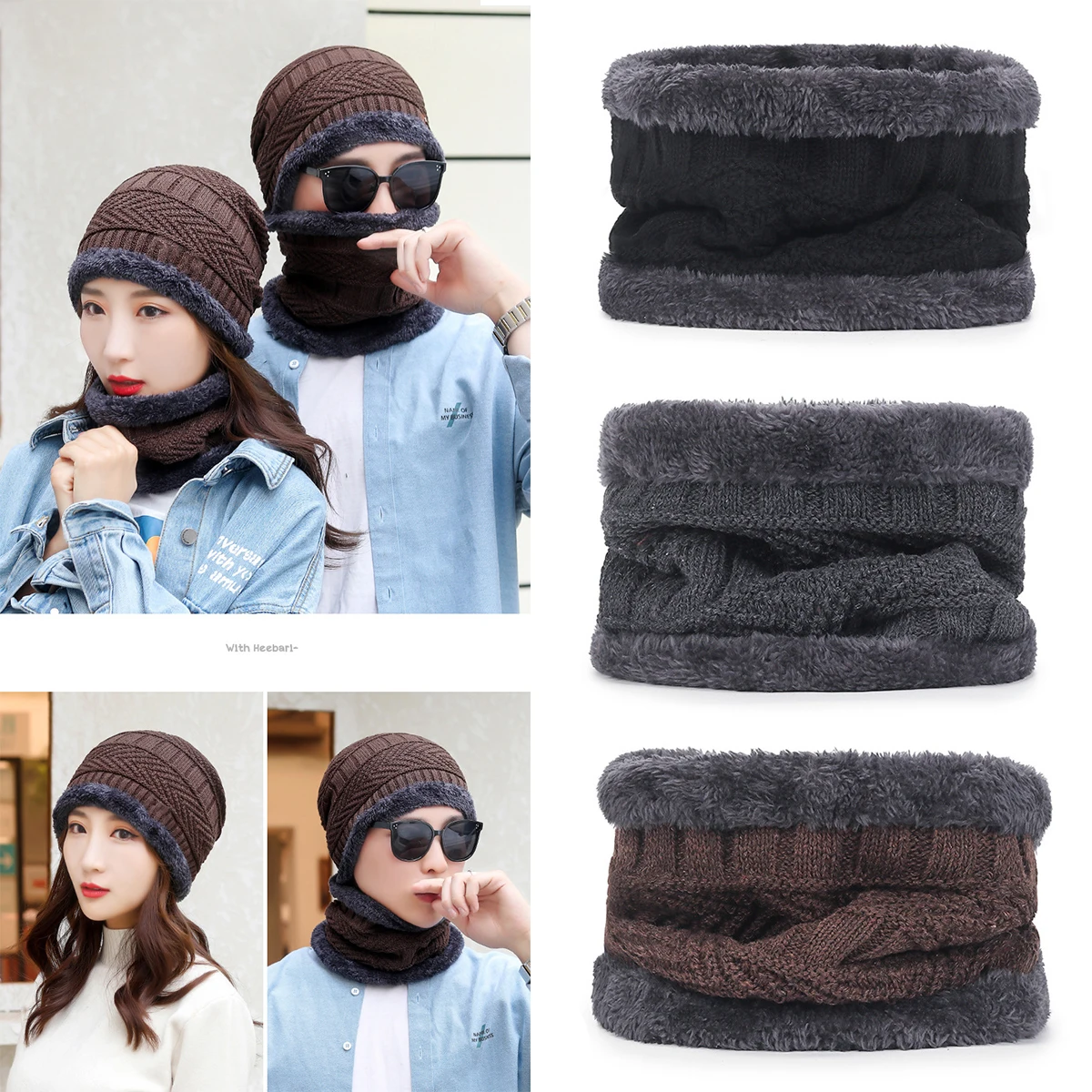 Winter Hats Knitted Caps Set of Warm Rimless Small Children's Hats Scarves for Men and Women Warm Hat Circle Winter Hats
Winter Hats Knitted Caps Set of Warm Rimless Small Children's Hats Scarves for Men and Women Warm Hat Circle Winter Hats