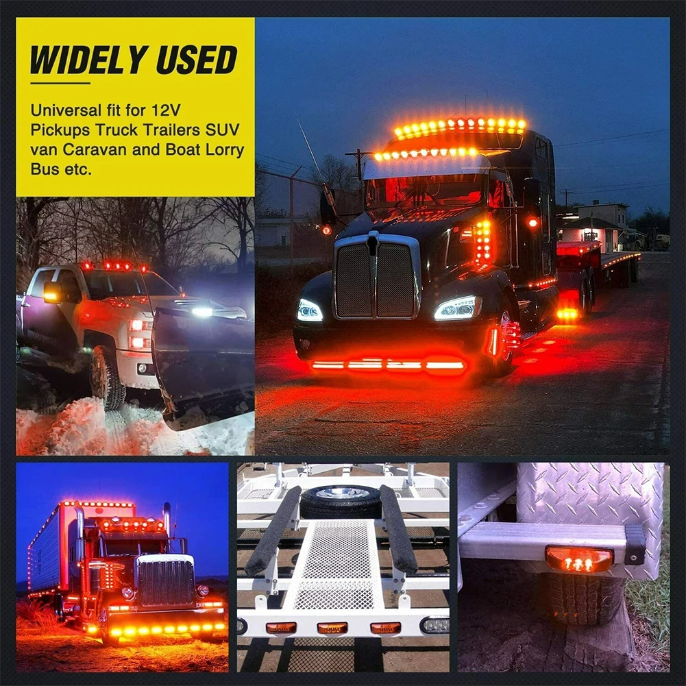 4PCS Red Amber 3-LED Side Marker Lights Clearance Light Truck Trailer 12-24V Waterproof Car Side Markers Lamp Car Accessories
4PCS Red Amber 3-LED Side Marker Lights Clearance Light Truck Trailer 12-24V Waterproof Car Side Markers Lamp Car Accessories