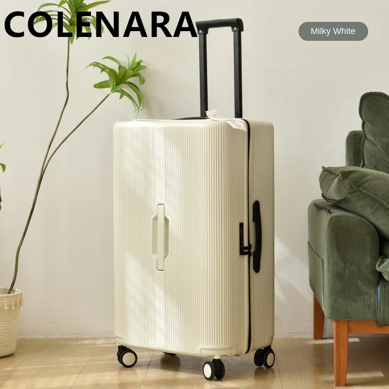 

COLENARA 20"24"28 Inch Rolling Suitcase Large-capacity ABS + PC Trolley Case Women Boarding Box Boys Password Box Cabin Luggage