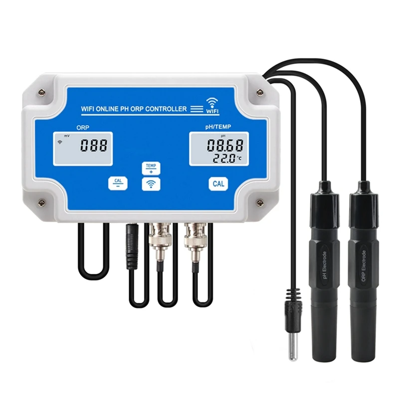 

Smart WIFI Online Meter PH ORP Temp Aquarium Water Quality Tester Monitor Controller Parts Kit For Swimming Pool Spa EU Plug
