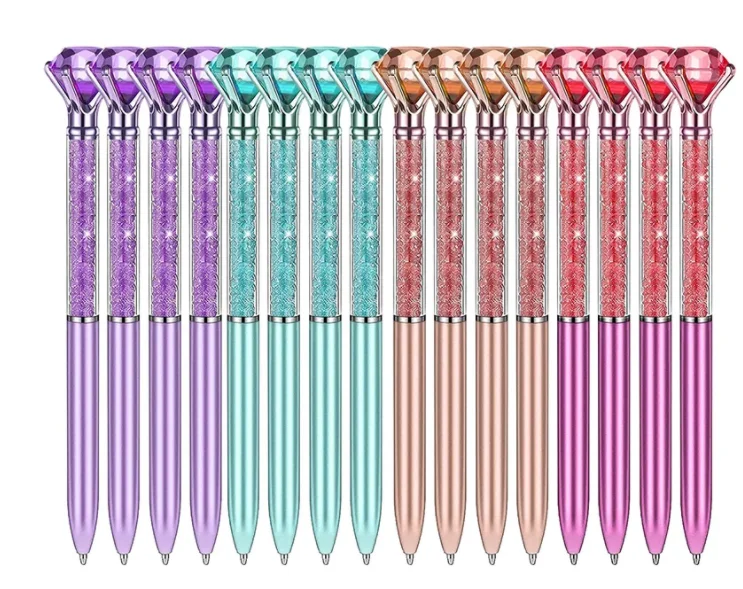 2PCS Big Crystal Diamond Pens Rhinestones Ballpoint Pen Black Ink Ball Pens For Student School Office Supplies
2PCS Big Crystal Diamond Pens Rhinestones Ballpoint Pen Black Ink Ball Pens For Student School Office Supplies
