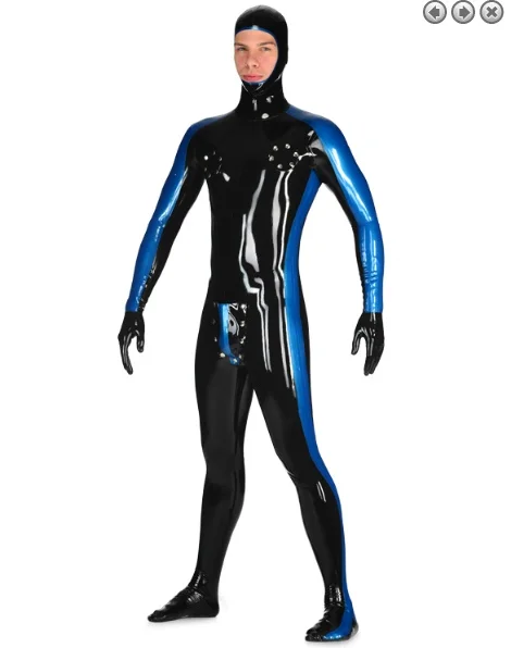 

100% латексные резиновые костюмы Gummmi черные и синие маски Костюм для косплея 0,4 мм xs-xxl