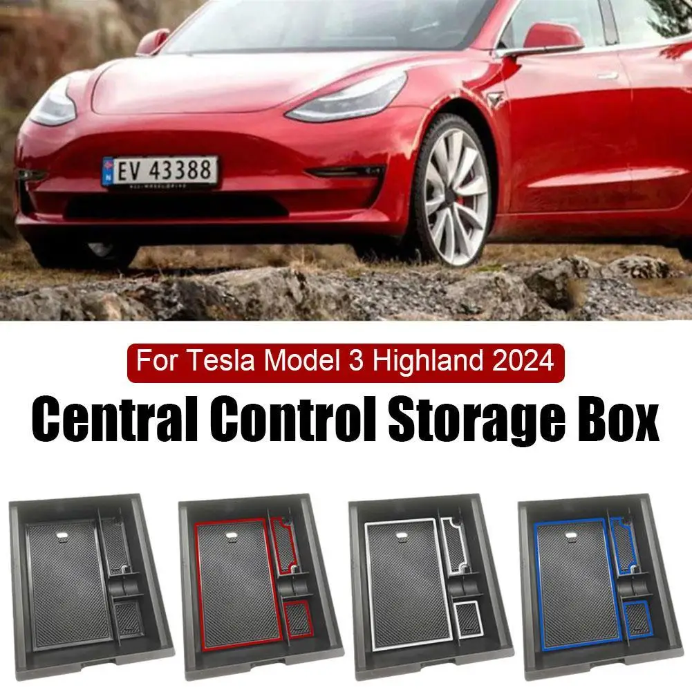 for Tesla Model 3 Highland 2024 Car Armrest Storage Box ABS Non-slip Central Control Container Tray Auto Interior Accessories
for Tesla Model 3 Highland 2024 Car Armrest Storage Box ABS Non-slip Central Control Container Tray Auto Interior Accessories