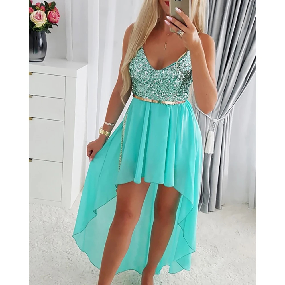 2023 Summer Sequin Patch Asymmetrical Cami Party Dress Long Tunic Dress Evening Fairy A Line Dress Night Club Blue Sexy Robes
2023 Summer Sequin Patch Asymmetrical Cami Party Dress Long Tunic Dress Evening Fairy A Line Dress Night Club Blue Sexy Robes