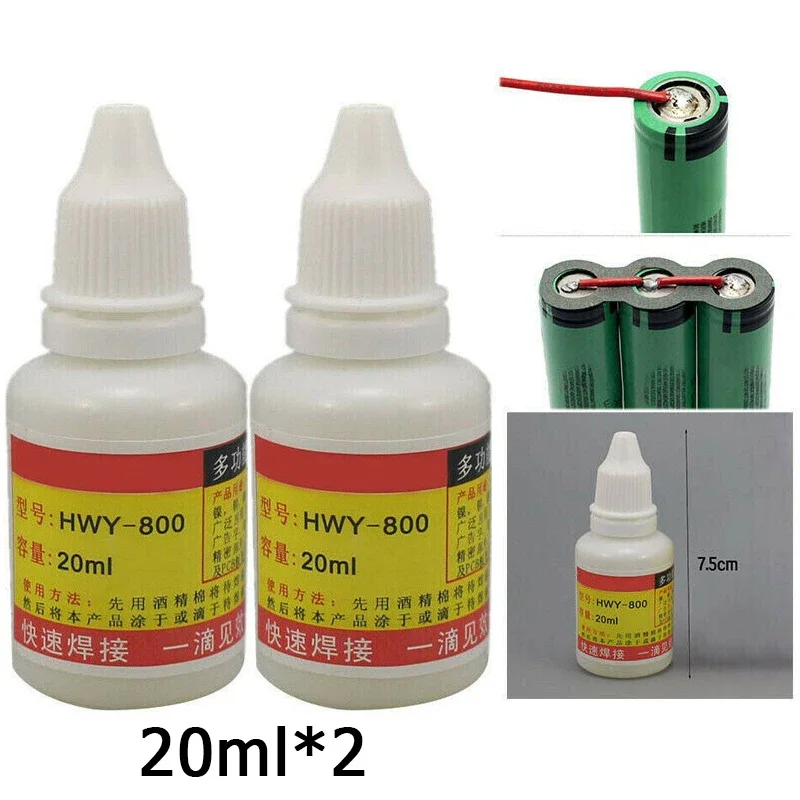 2Pcs 20ml Stainless Steel Flux Soldering Paste Liquid Welding Solder Tool HWY-800 For Galvanized Sheet/nickel/copper/iron
2Pcs 20ml Stainless Steel Flux Soldering Paste Liquid Welding Solder Tool HWY-800 For Galvanized Sheet/nickel/copper/iron