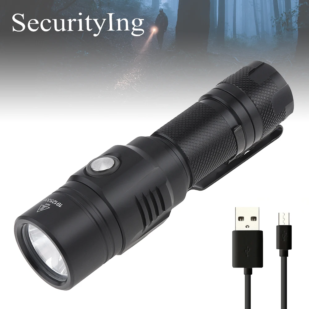 

XPL V5 LED USB Rechargeable Flashlight 10W 1060 Lumen Waterproof Compact EDC Torch with 5 Models for Camping / Night Fishing