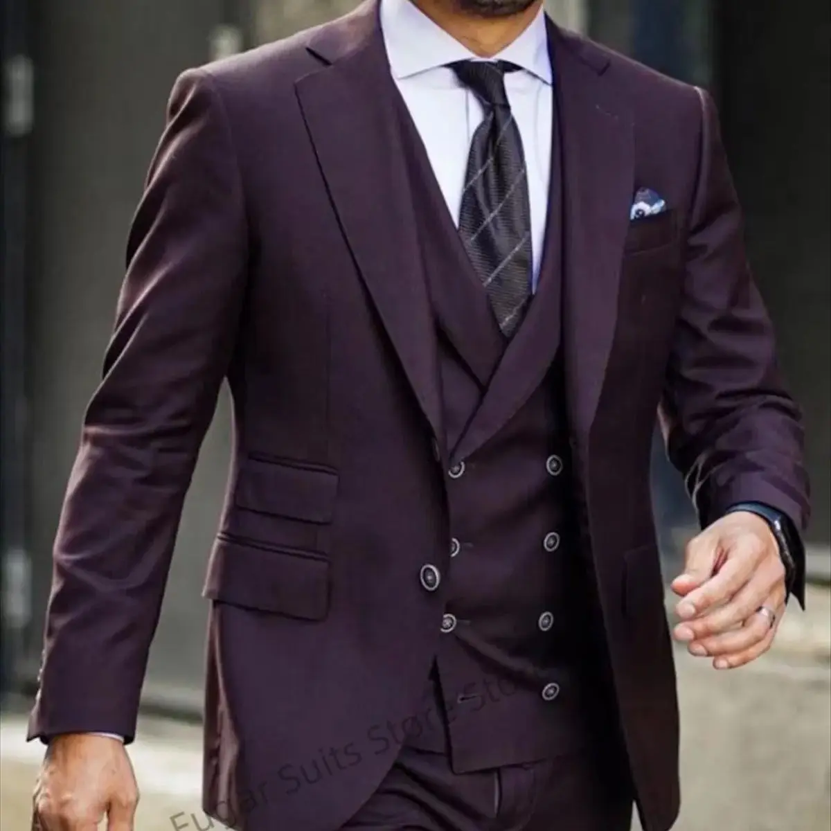 Formal Office Work Wedding Suits Men Slim Fit Peak Lapel Groom Tuxedos Prom Party 3 Pieces(Blazer+Double-breasted Vest+Pants)
Formal Office Work Wedding Suits Men Slim Fit Peak Lapel Groom Tuxedos Prom Party 3 Pieces(Blazer+Double-breasted Vest+Pants)