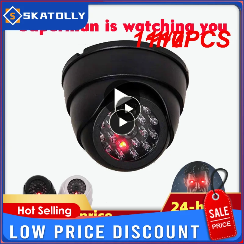 

1~10PCS Wireless Black/White Dummy Camera Fake Plastic Dome CCTV Security Camera With Flashing Led Surveillance System Indoor