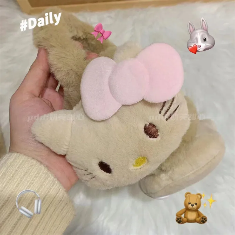 Kawaii Sanrio Anime Hello Kitty Plush Earmuff Cute Cartoon Fashion Warm Lovely Sweet Brown Thickening Original Soft for Girls
Kawaii Sanrio Anime Hello Kitty Plush Earmuff Cute Cartoon Fashion Warm Lovely Sweet Brown Thickening Original Soft for Girls