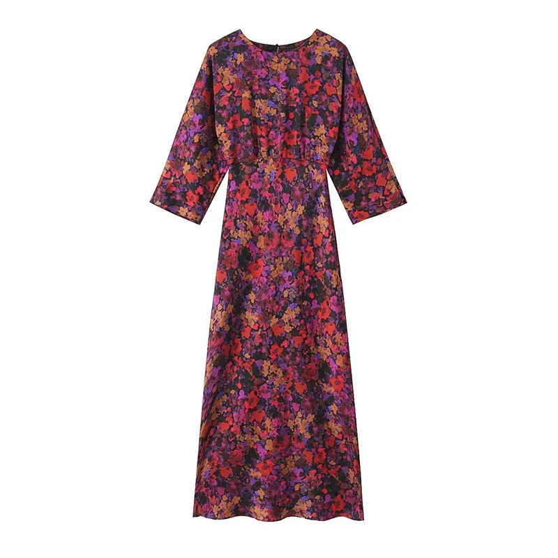 TRAF Buttoned Printed Long Dresses Woman Fall Vintage Round Neck Below-The-Elbow Sleeves Midi Dress Elegant Maxi Flower Vestidos
TRAF Buttoned Printed Long Dresses Woman Fall Vintage Round Neck Below-The-Elbow Sleeves Midi Dress Elegant Maxi Flower Vestidos