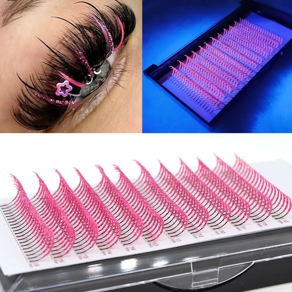NEW Fluorescent Pink Color Luminous Glitter Fluffy Fairy Spikes False Eyelashes Shiny Fancy Diamond Colorful Eyelash Extension
NEW Fluorescent Pink Color Luminous Glitter Fluffy Fairy Spikes False Eyelashes Shiny Fancy Diamond Colorful Eyelash Extension