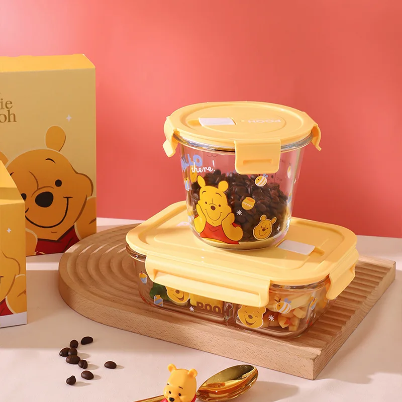 Стеклянная миска для хранения еды Disney с аниме, медведем, милая круглая герметичная пищевая подкоробка, контейнер для хранения в холодильнике с крышкой, чаша для веса
Стеклянная миска для хранения еды Disney с аниме, медведем, милая круглая герметичная пищевая подкоробка, контейнер для хранения в холодильнике с крышкой, чаша для веса