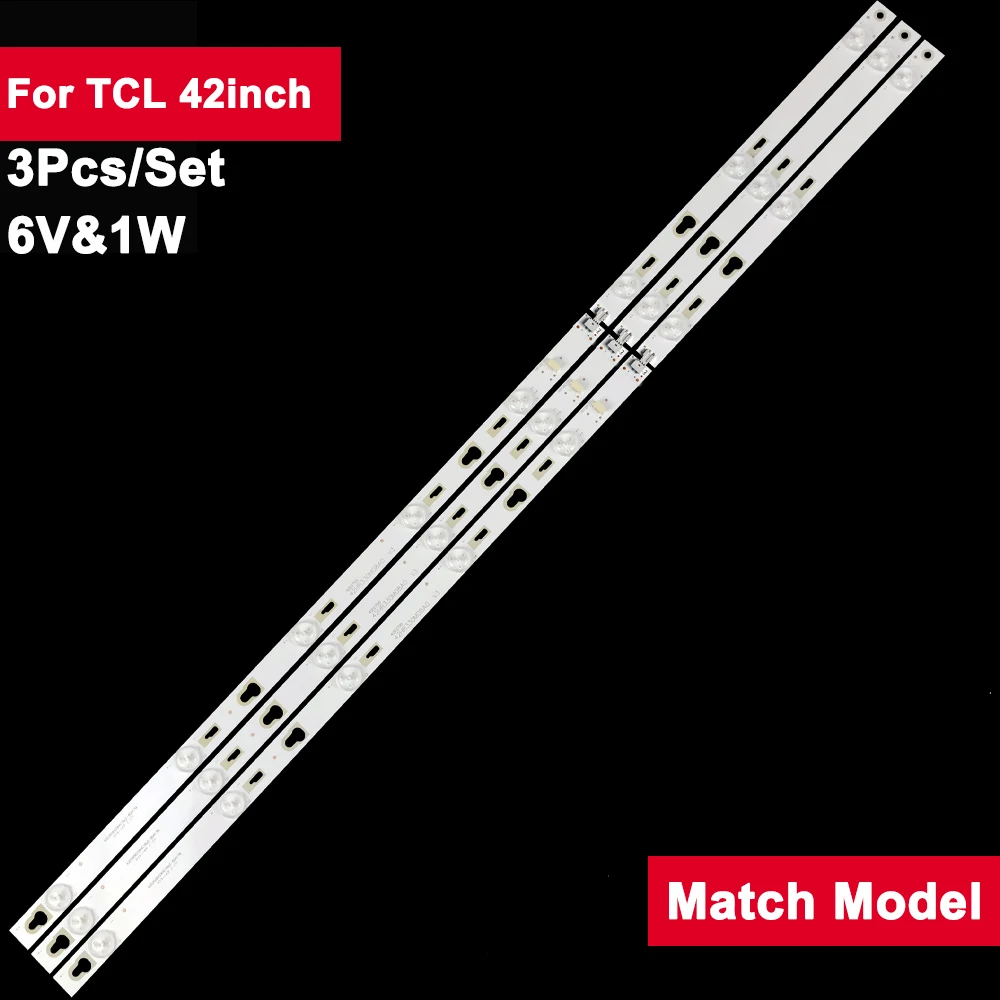 3pcs 805mm 6V Tv Led Backlight For TCL 42inch 42HR330M 4C-LB4208-HQ1 42S100 42S560 42D2700 L42F3303B 42M80A 42S700 42M19E
3pcs 805mm 6V Tv Led Backlight For TCL 42inch 42HR330M 4C-LB4208-HQ1 42S100 42S560 42D2700 L42F3303B 42M80A 42S700 42M19E