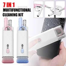 7-in-1 Cleaning Kit Computer Keyboard Cleaner Brush Earphones Cleaning Pen For AirPods iPhone Cleaning Tools Keycap Puller Set