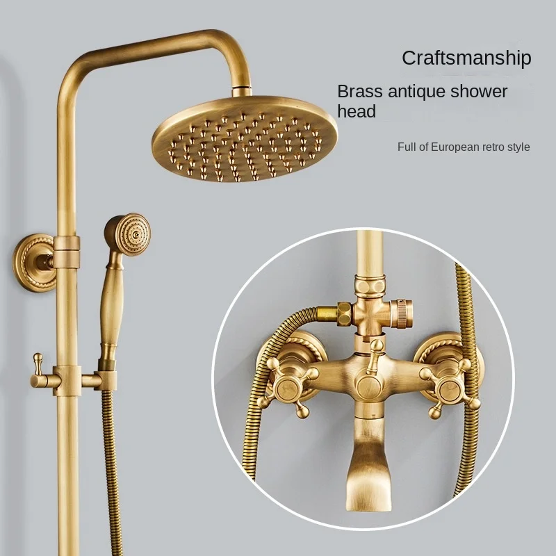 European Style Antique Brass Gold Golden Bathroom Shower Faucet Set 4-way Rainlfall Bathroom Mixer Bidet Shower Set
European Style Antique Brass Gold Golden Bathroom Shower Faucet Set 4-way Rainlfall Bathroom Mixer Bidet Shower Set
