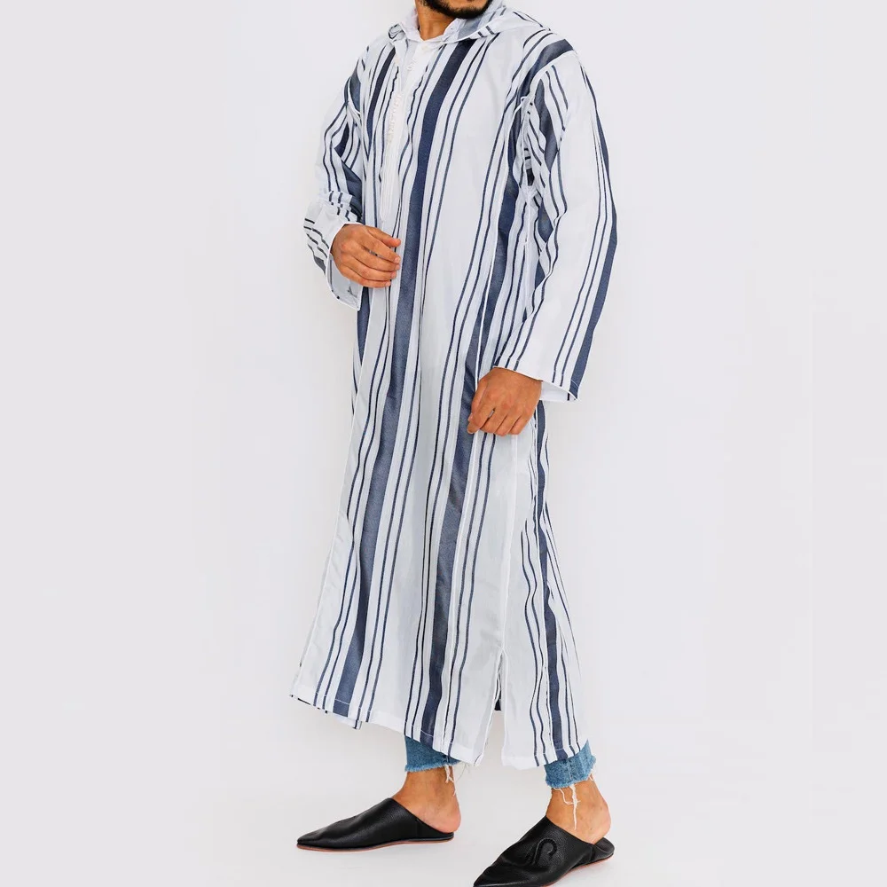 

Arab Ethnic Men's Long Robes Middle Eastern Muslims Europe and America Large Clothing Abaya Saudi Arabia Fashion