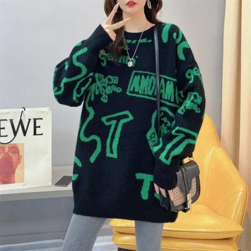 Loose Knitted Sweater for Women, Casual Outwear, Foreign Style Pullover, Large Size, New Fashion, 2021 Autumn and Winter
Loose Knitted Sweater for Women, Casual Outwear, Foreign Style Pullover, Large Size, New Fashion, 2021 Autumn and Winter
