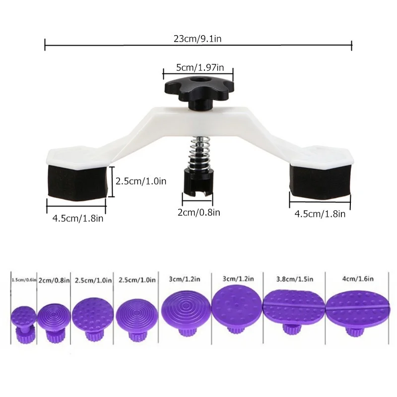 

Car Dent Repair Tools Fix Kit Glue Tabs Removal Pulling Bridge Puller Sets For Car Hail Damage Motorcycle Dent