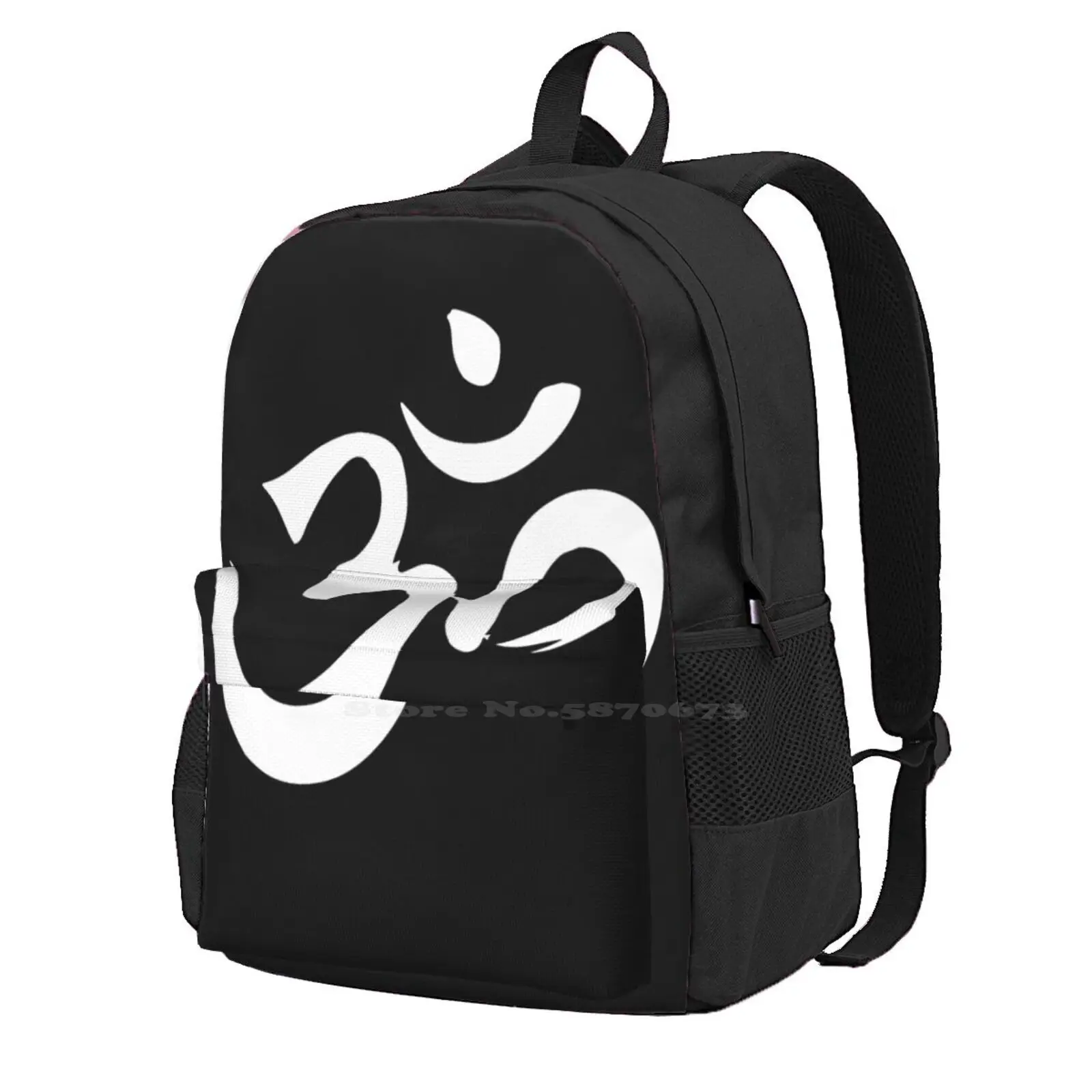 

Black And White Om Symbol School Bags For Teenage Girls Laptop Travel Bags Om Namaste Yogi Black And White B W Bnw Yoga