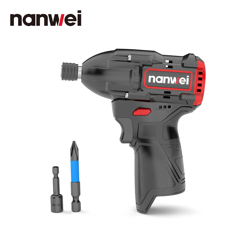 

Nanwei Brushless Lithium Impact Driver Mini 12V Home Electric Screwdriver Electric Drill Charging Screwdriver Electric Driver