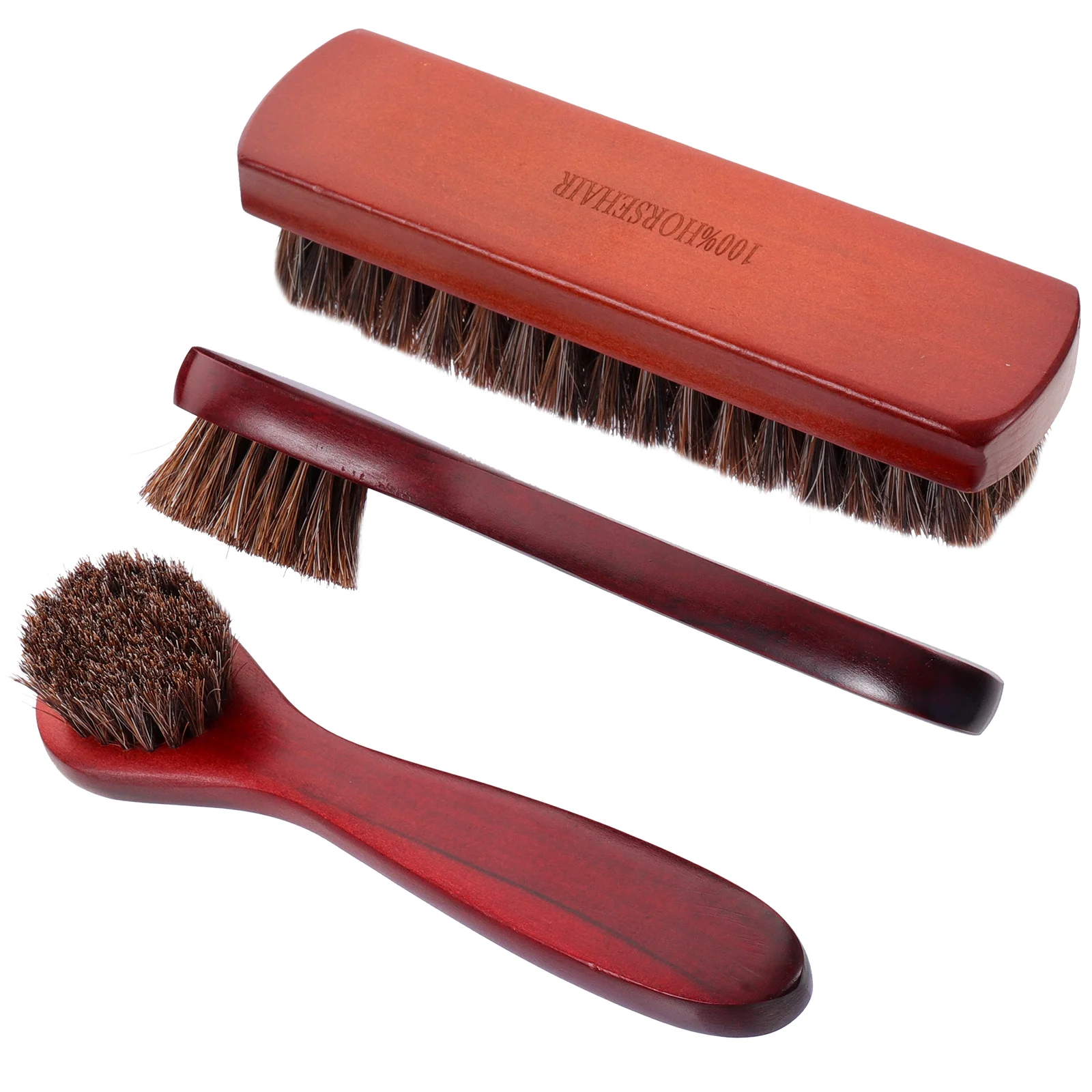 

3pcs Horsehair Shoe Car Seat Cleaning Brush Multi-purpose Brush for Boot