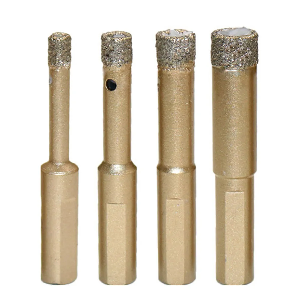 

1pc Brazed Diamond Drilling Bits Dry Drilling M10 Handle Brazing Hole Opener Saw For Stone Masonry Ceramic Tile Porcelain Cerami