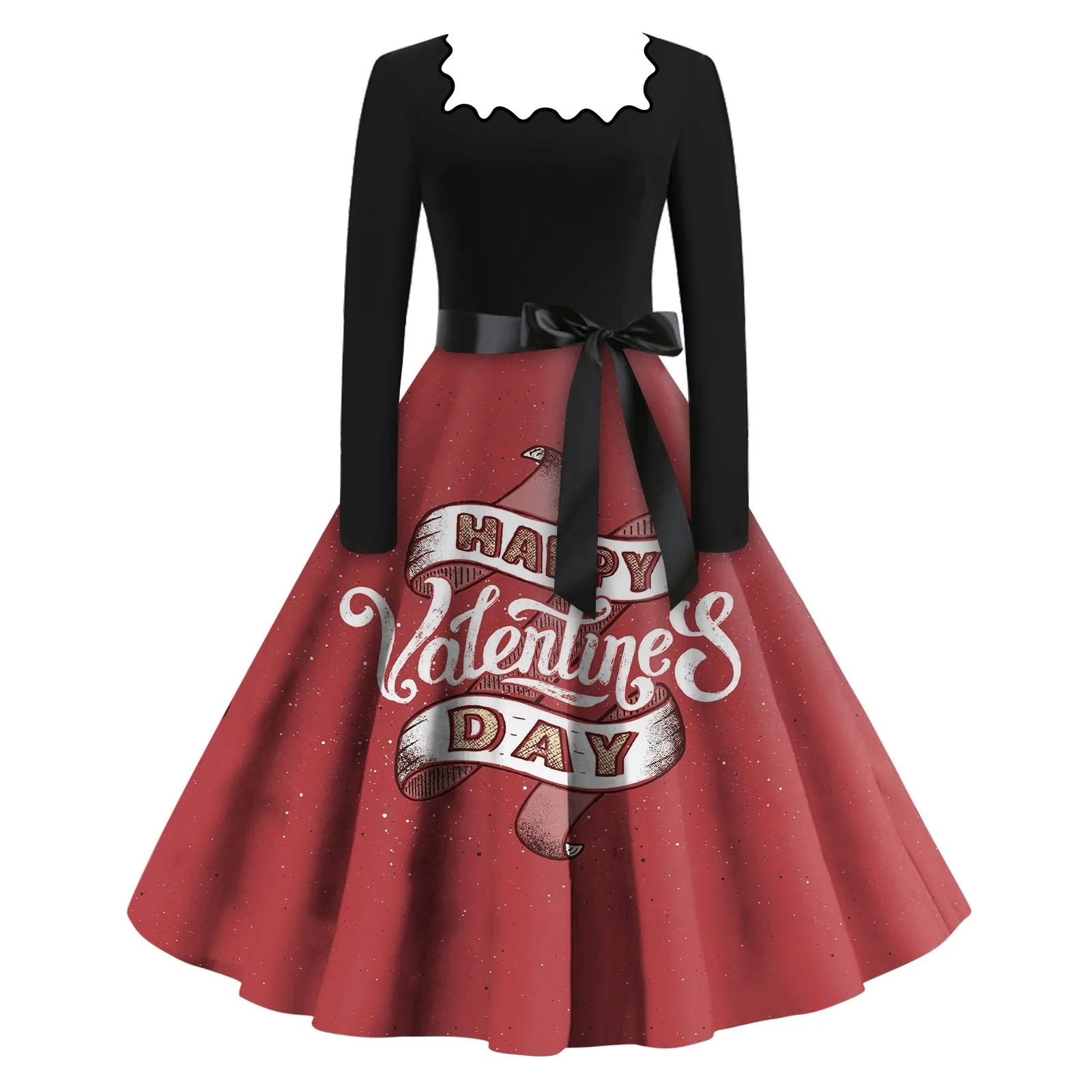Women'S Casual Party Dresses Fashion Square Neck Long Sleeve Valentine'S Day Printed Vintage Dresses Ropa Para Mujer فساتين الحف
Women'S Casual Party Dresses Fashion Square Neck Long Sleeve Valentine'S Day Printed Vintage Dresses Ropa Para Mujer فساتين الحف