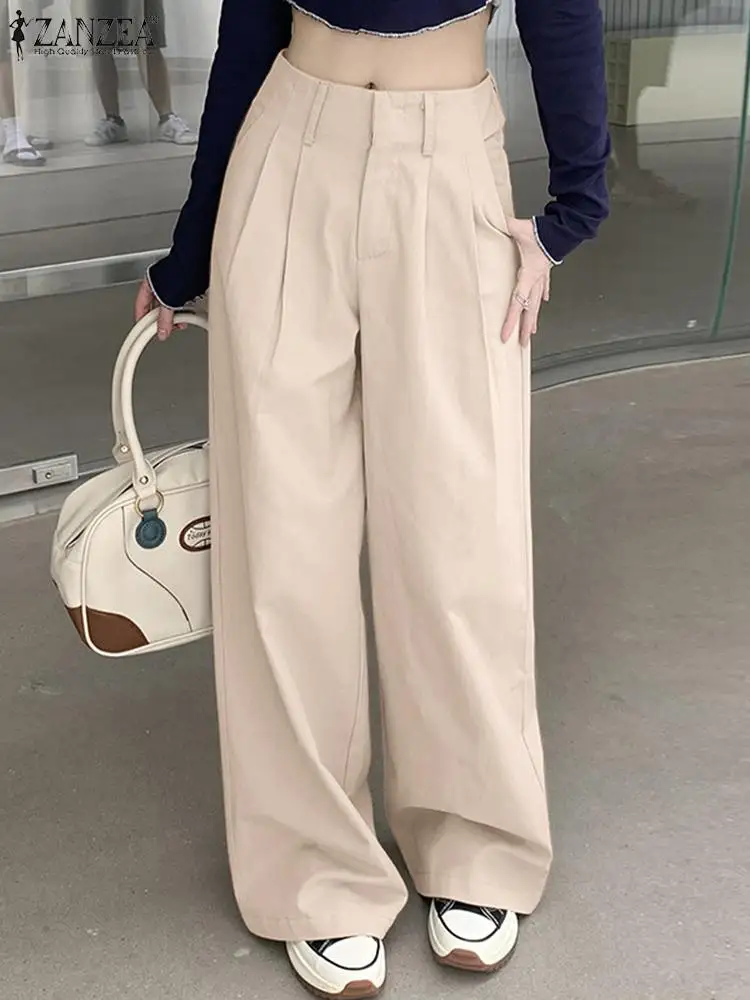 ZANZEA Woman Fashion Wide Leg Pants Casual Solid Color Trousers Summer Elegant Loose Pantalon Femme Vintage Ankle Length Palazzo
ZANZEA Woman Fashion Wide Leg Pants Casual Solid Color Trousers Summer Elegant Loose Pantalon Femme Vintage Ankle Length Palazzo