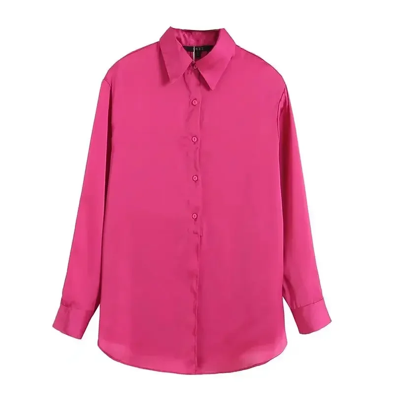 Women's 2023 Fashion Two-color Joker Silk Soft Loose Version of Women's Shirts Retro Long-sleeved Button Shirts Chic Tops.
Women's 2023 Fashion Two-color Joker Silk Soft Loose Version of Women's Shirts Retro Long-sleeved Button Shirts Chic Tops.