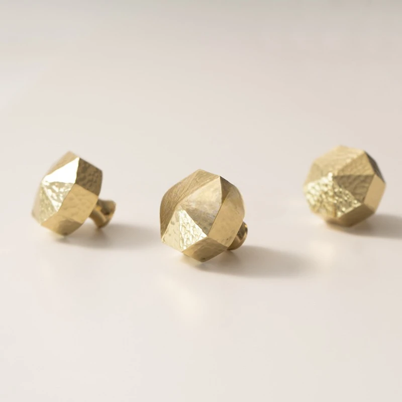 

Light Luxury Nordic Japanese Gold Hammer Pattern Brass Handle Antioxidant Cabinet Door Drawer Wardrobe Pure Copper Handle