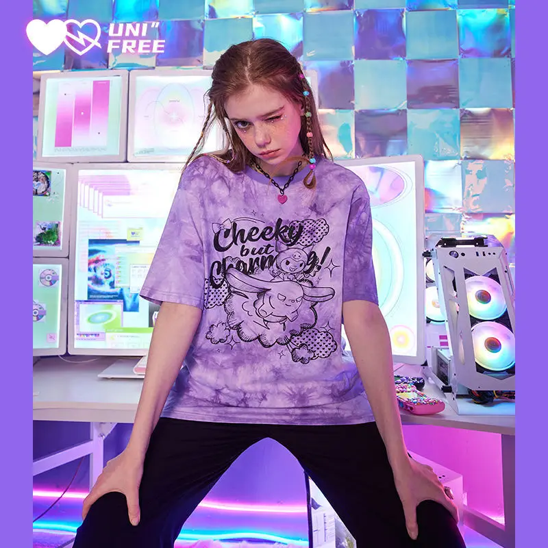 UNIFREE Kawaii/Подлинная футболка с короткими рукавами Sanrio koomi, Модные свободные топы с рисунком аниме, повседневное пальто, милые подарки для девочек
UNIFREE Kawaii/Подлинная футболка с короткими рукавами Sanrio koomi, Модные свободные топы с рисунком аниме, повседневное пальто, милые подарки для девочек