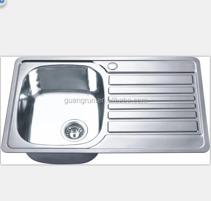 Stainless Steel Single Bowl Kitchen Sink With Drainboard GR-780 780x 480x190mm
Stainless Steel Single Bowl Kitchen Sink With Drainboard GR-780 780x 480x190mm