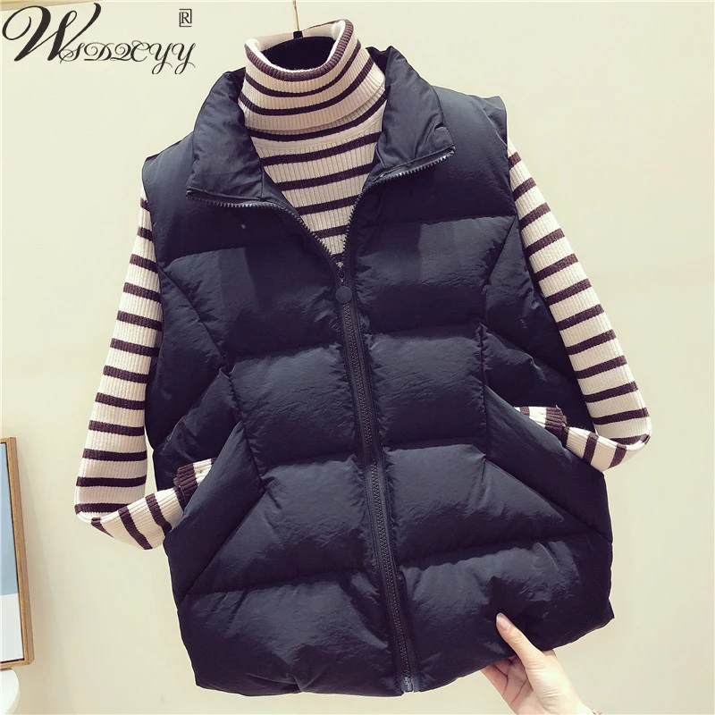 Short Cotton Down Vest Women Solid Colors Korean Sleeveless Jacket 2023 Autumn Winter Zipper Up Harajuku Waistcaot Casual Coat
Short Cotton Down Vest Women Solid Colors Korean Sleeveless Jacket 2023 Autumn Winter Zipper Up Harajuku Waistcaot Casual Coat