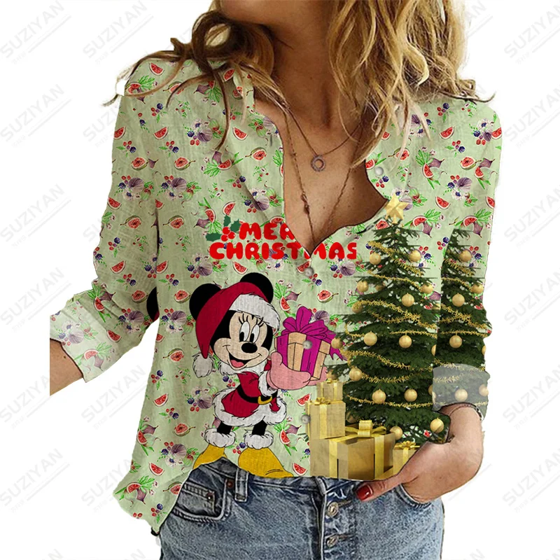 Disney ChristmasFloral Print Temperament Casual Top Printed Women'S Shirt Long Sleeve Temperament Long Sleeve Shirt
Disney ChristmasFloral Print Temperament Casual Top Printed Women'S Shirt Long Sleeve Temperament Long Sleeve Shirt