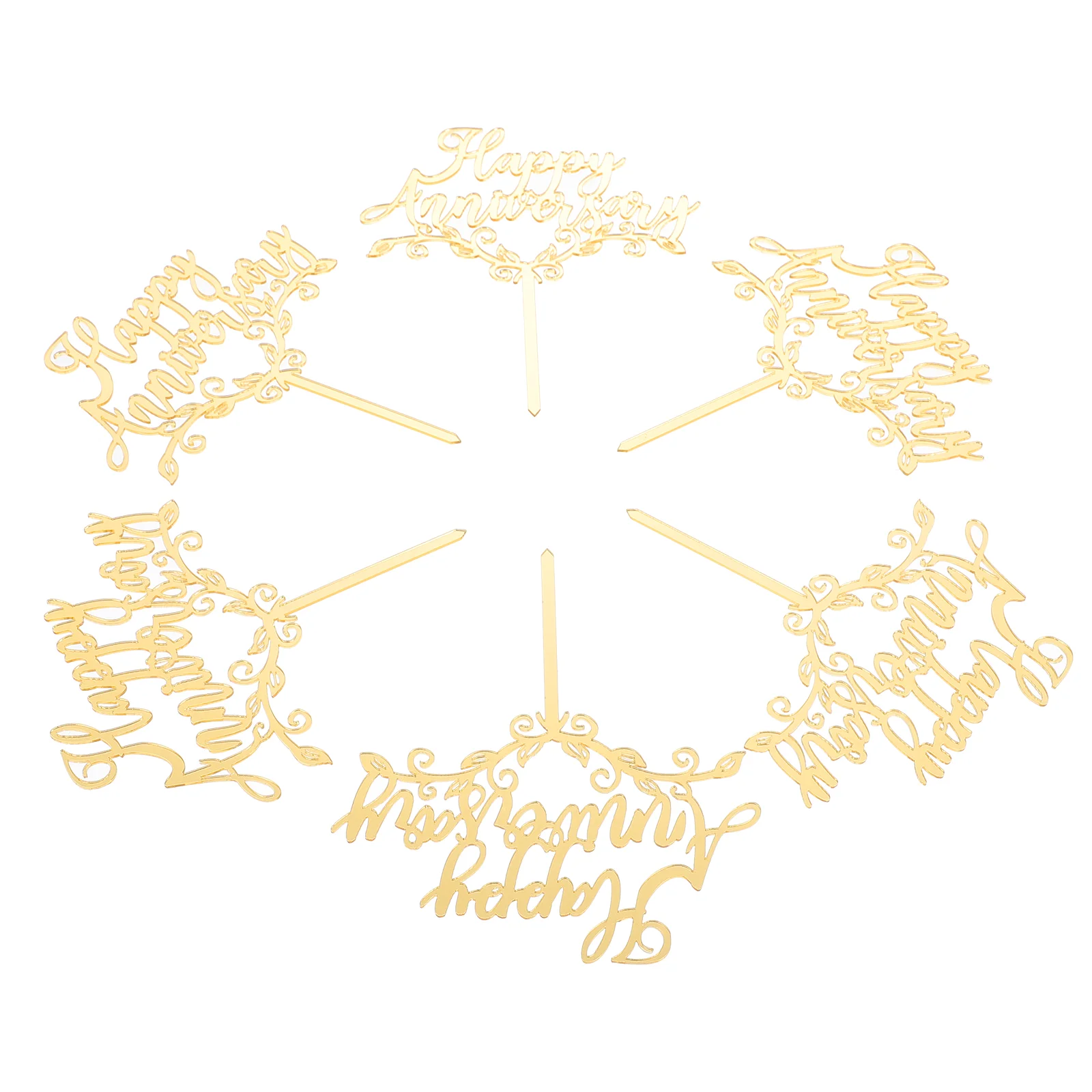 6PCS Wedding Anniversary Cake Toppers Happy Anniversary Letters Printed Cake Picks Delicate Wedding Anniversary Cupcake
6PCS Wedding Anniversary Cake Toppers Happy Anniversary Letters Printed Cake Picks Delicate Wedding Anniversary Cupcake