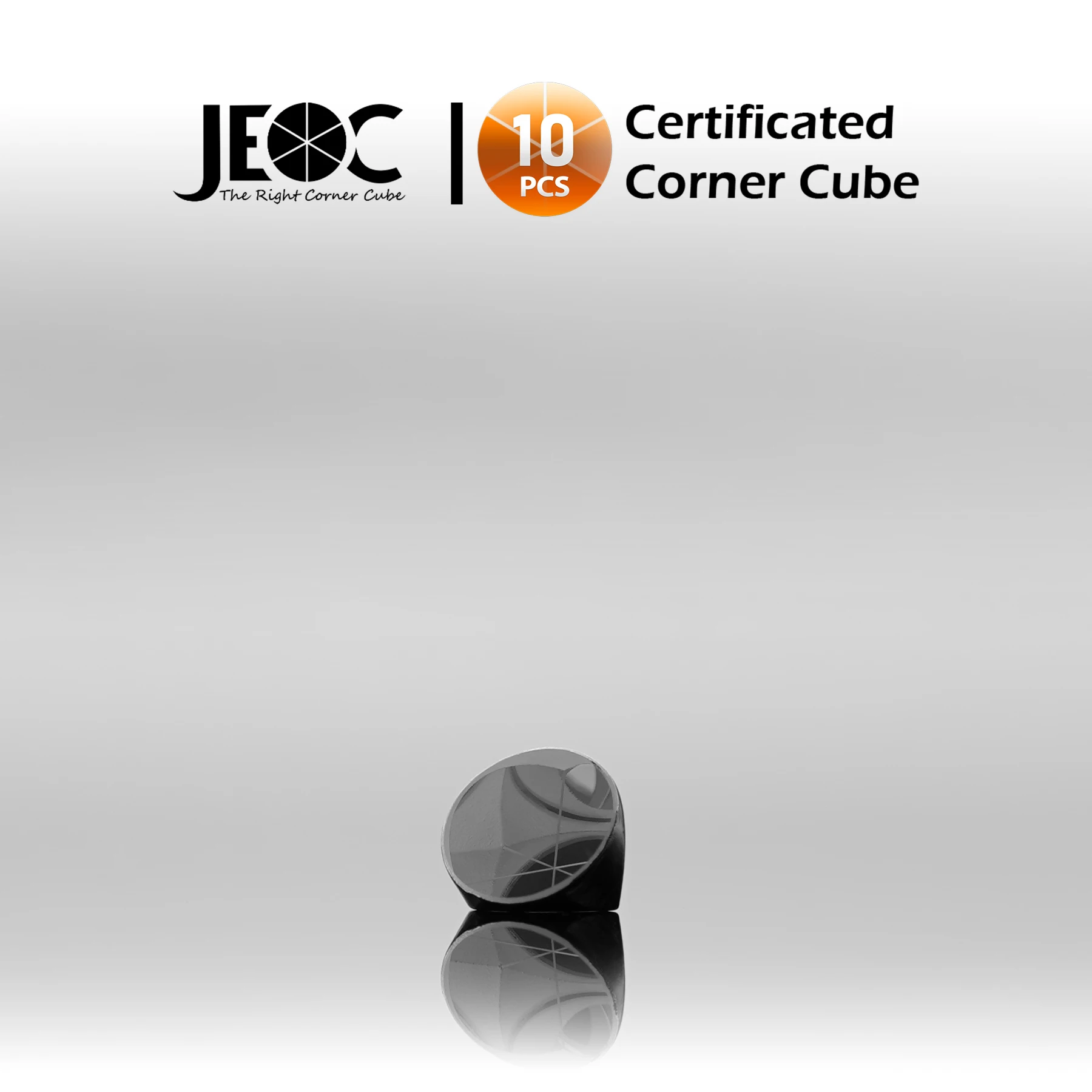 10pcs JEOC Certificated Corner Cube, 12.7mm (0.5") Diameter, 9.5mm (0.37") Height reflective prism, Aluminum Coated
10pcs JEOC Certificated Corner Cube, 12.7mm (0.5") Diameter, 9.5mm (0.37") Height reflective prism, Aluminum Coated