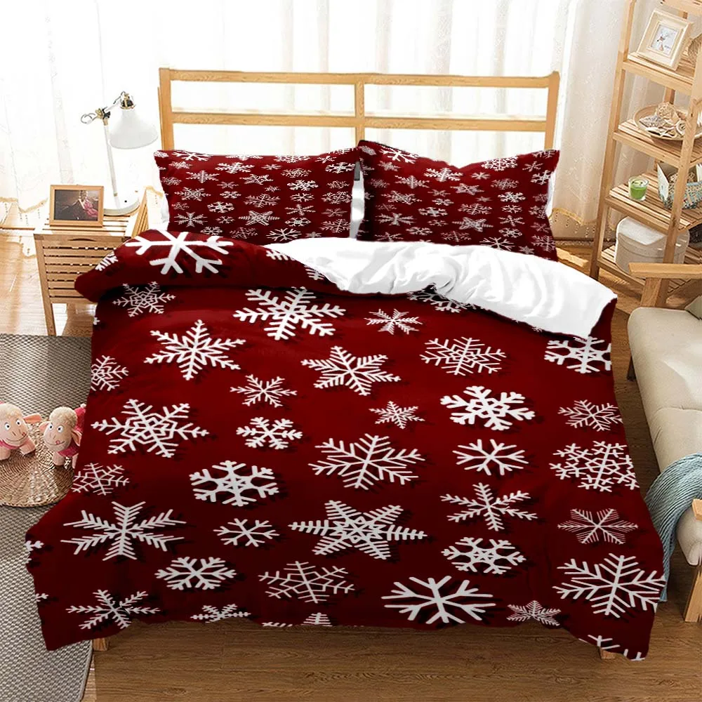 Merry Christmas Snowflake Duvet Cover Bedding Set 3pcs Lightweight Microfiber 1 Duvet Cover 2 Pillowcase,Soft,Extremely Durable
Merry Christmas Snowflake Duvet Cover Bedding Set 3pcs Lightweight Microfiber 1 Duvet Cover 2 Pillowcase,Soft,Extremely Durable