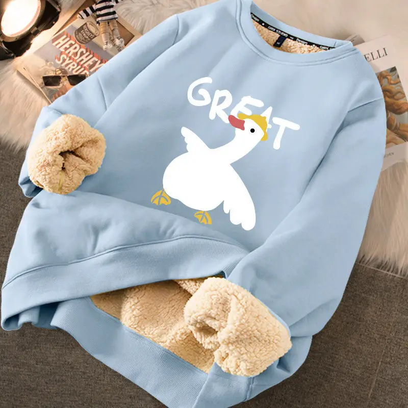 Lamb Cashmere Niche Hooded Plush Sweater 2023 New Autumn and Winter Thickened Fashion Vintage Women's Loose Top
Lamb Cashmere Niche Hooded Plush Sweater 2023 New Autumn and Winter Thickened Fashion Vintage Women's Loose Top