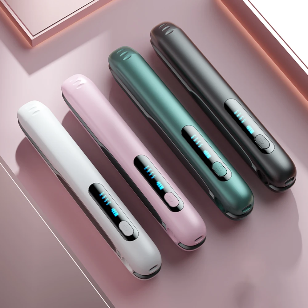 

Wireless Hair Straightener Flat Iron Mini 2 IN 1 Roller USB 5000mAh Max 200℃ Portable Cordless Curler 4 Levels Dry and Wet Uses