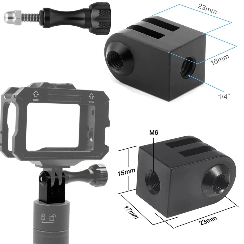 For GoPro Hero 12 11 Aluminum Alloy Tripod Mini Adapter 1/4 Screw For GoPro 10 9 8 7 SJCAM AKASO DJI YI Insta360 Action Camera
For GoPro Hero 12 11 Aluminum Alloy Tripod Mini Adapter 1/4 Screw For GoPro 10 9 8 7 SJCAM AKASO DJI YI Insta360 Action Camera