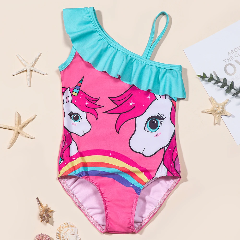 Traje De Ba O De Una Pieza Para Ni A Ba Ador De Unicornio Bikini Bonito