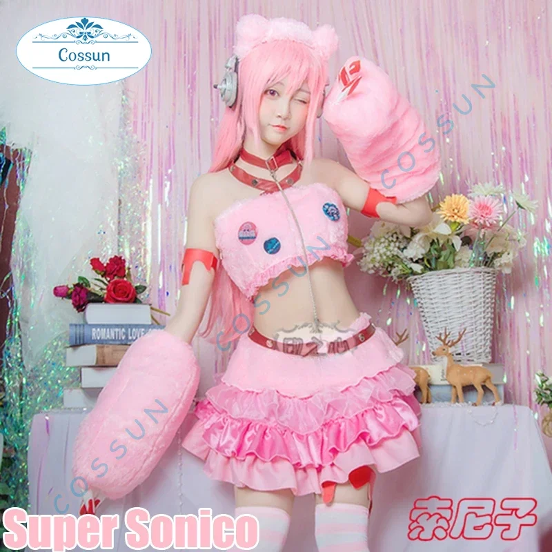 Женский костюм для косплея из аниме Super Sonico, розовый костюм для косплея, костюм на Хэллоуин, новинка 2020
Женский костюм для косплея из аниме Super Sonico, розовый костюм для косплея, костюм на Хэллоуин, новинка 2020