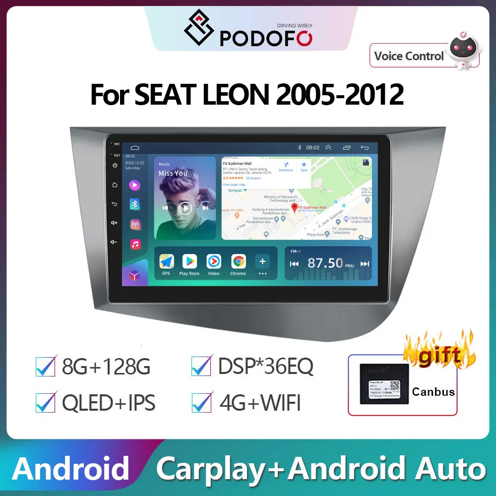 Podofo 2Din Android 10 Car Radio Multimidia Video Player For SEAT LEON 2005-2012 GPS Navigation 2din Carplay Auto Stereo
Podofo 2Din Android 10 Car Radio Multimidia Video Player For SEAT LEON 2005-2012 GPS Navigation 2din Carplay Auto Stereo