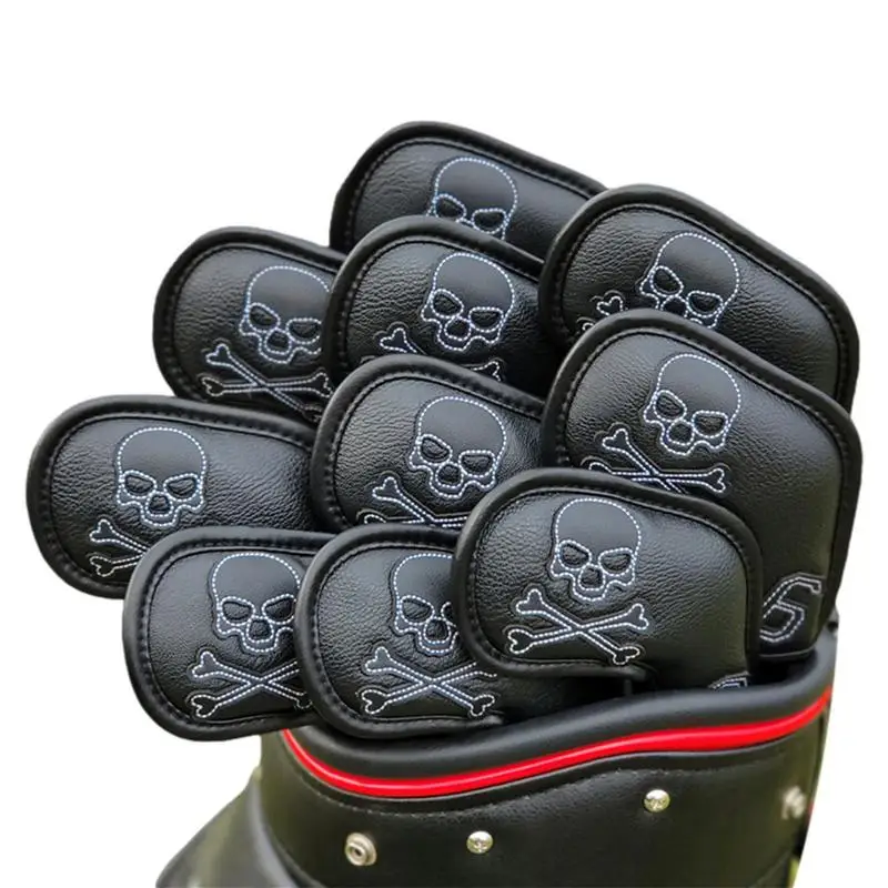 10Pcs Golf Iron Head Covers 4/5/6/7/8/9/P/S/A/X waterproof PU Skulls Golfs Putter Protector Cover Golf Accessories
10Pcs Golf Iron Head Covers 4/5/6/7/8/9/P/S/A/X waterproof PU Skulls Golfs Putter Protector Cover Golf Accessories