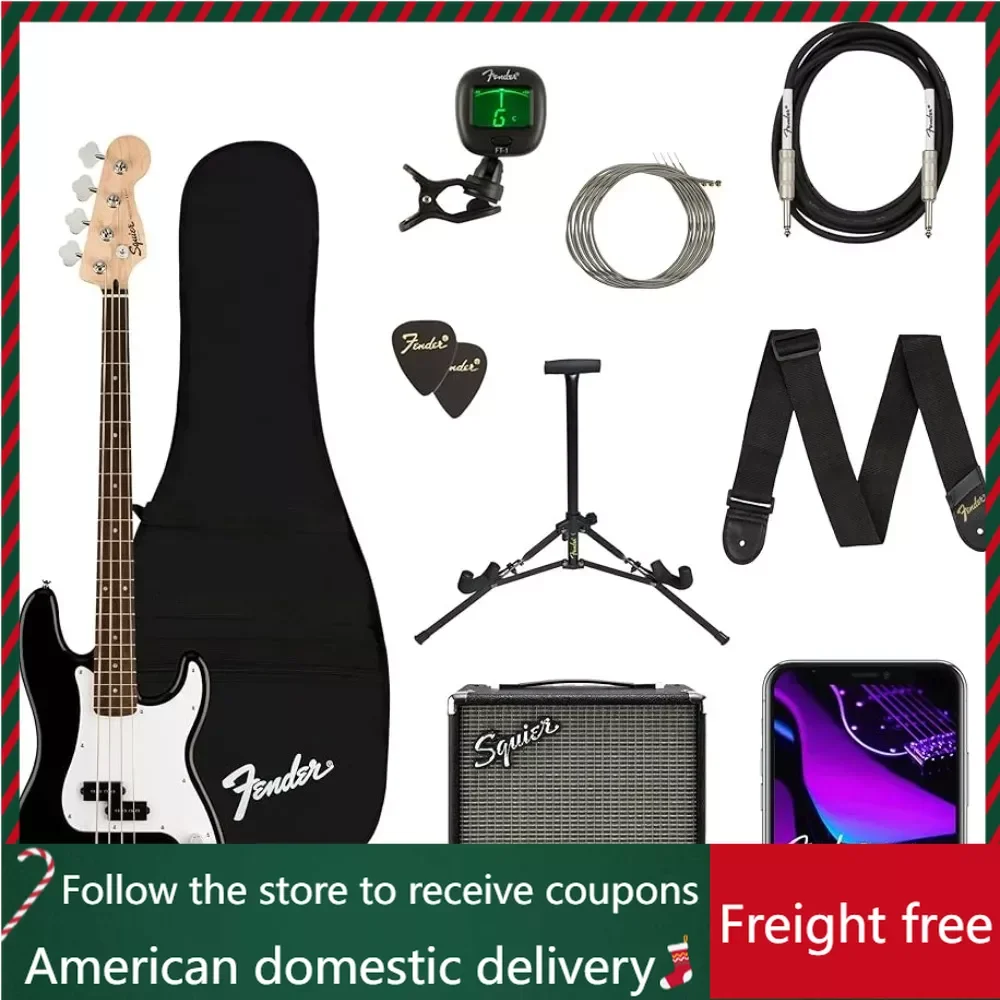 

Guitar Kit Fingerboard Black Poplar Body Includes Rumble 15G Amp Padded Guitar Bag Cable Guitar Strap and More Freight free