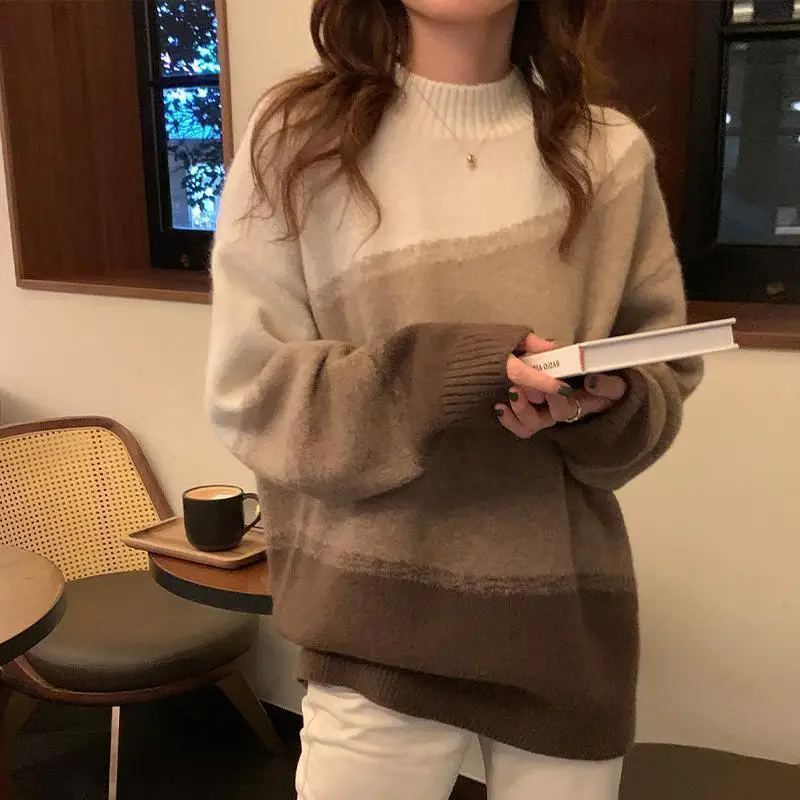 Lazy Style Colored Sweater for Women's 2023 Autumn/Winter New Korean Version Loose Soft Glutinous Versatile O-Neck Knit Top
Lazy Style Colored Sweater for Women's 2023 Autumn/Winter New Korean Version Loose Soft Glutinous Versatile O-Neck Knit Top