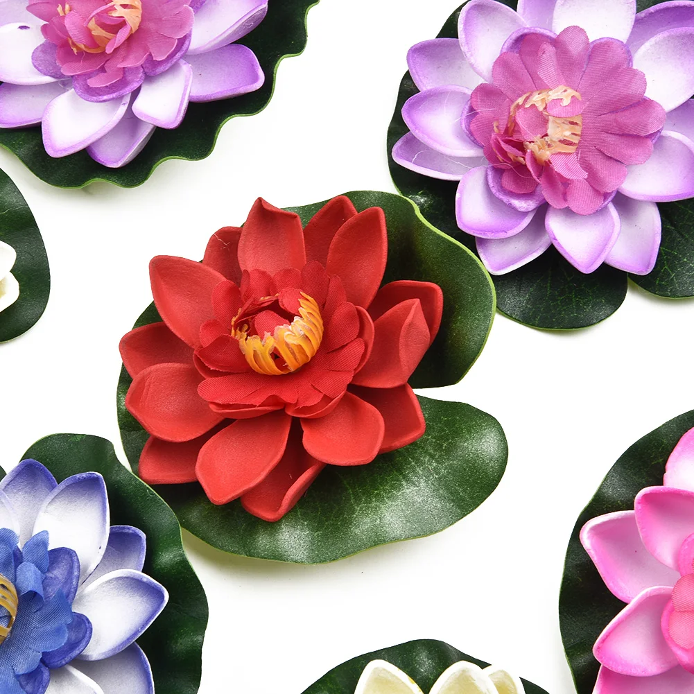 10pcs Colorful Artificial Floating Water Lily Fake EVA Lotus-Leaf Flowers Water Lily Pond Plants Gardens Home Fish Tank Decor
10pcs Colorful Artificial Floating Water Lily Fake EVA Lotus-Leaf Flowers Water Lily Pond Plants Gardens Home Fish Tank Decor