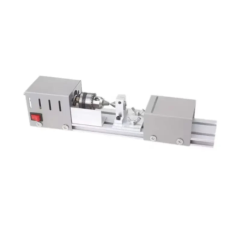 

Mini Lathe Beads Machine Woodwork DIY Lathe Standard Set with Power carving cutter Wood Lathe DC12-24V 96W